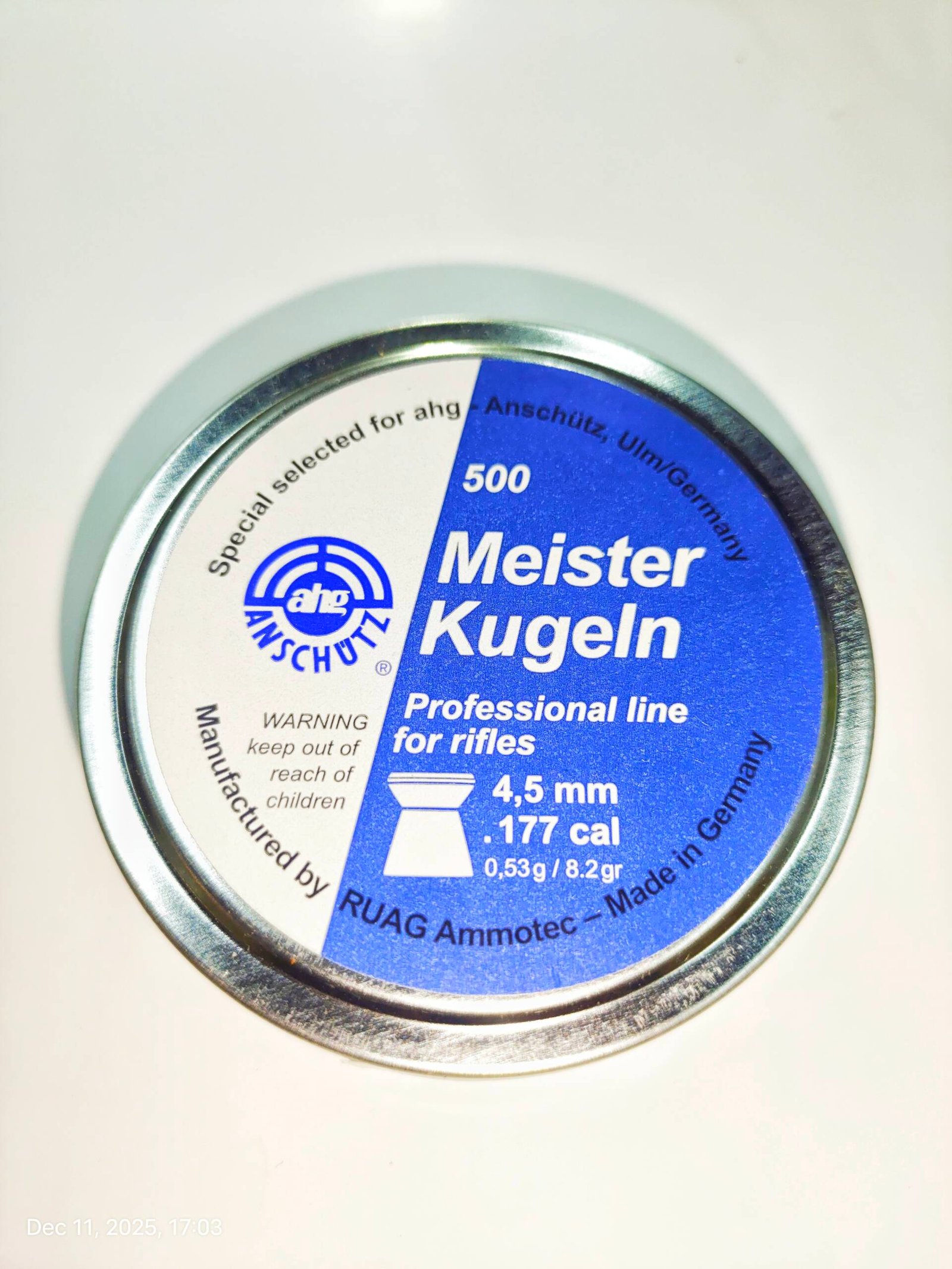 10m. AIR RIFLE .177 caliber PALLET ( PREMIUM MATCH PALLET )